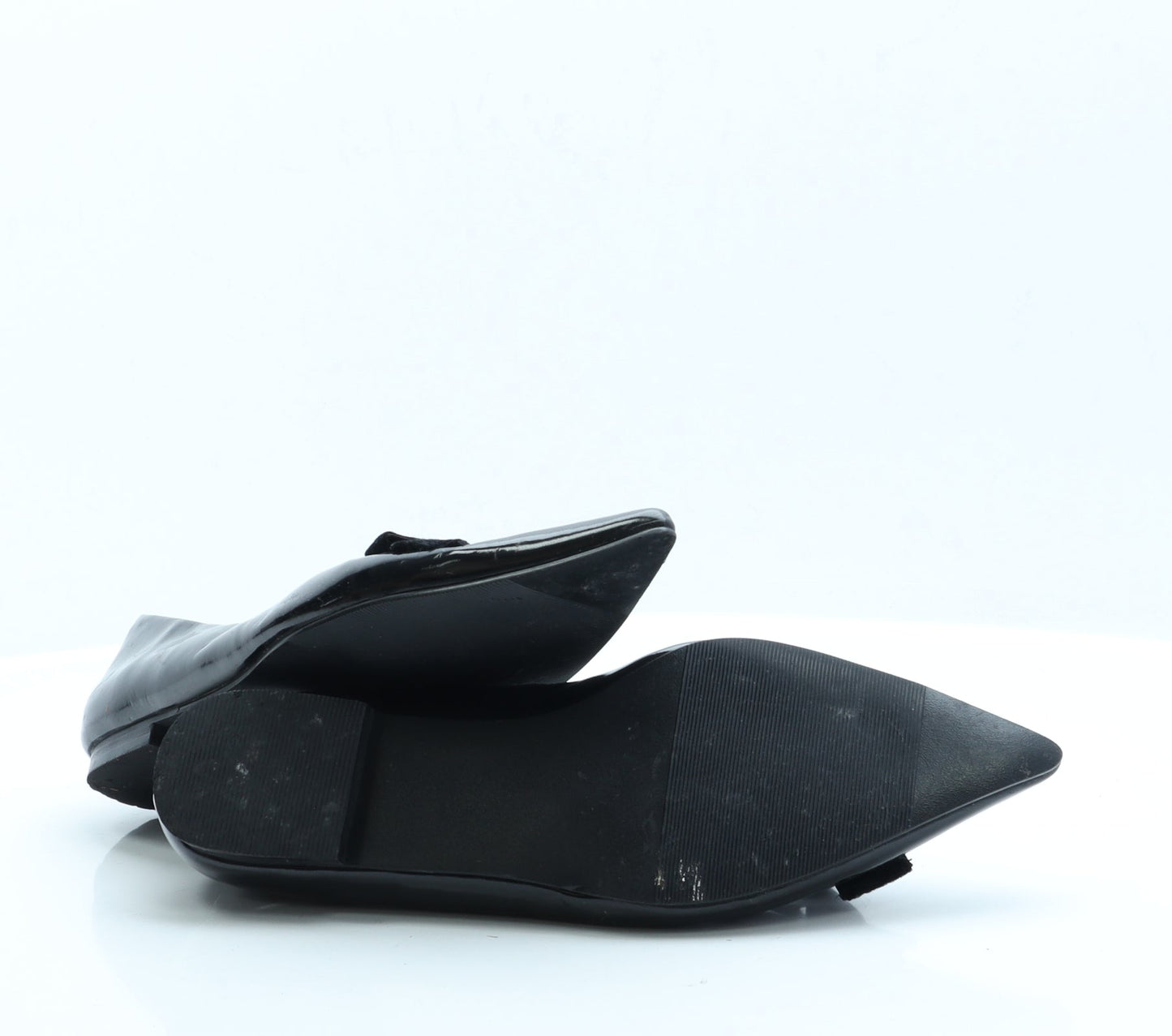 George Womens Black Faux Leather Ballet Flat UK 6.5 40