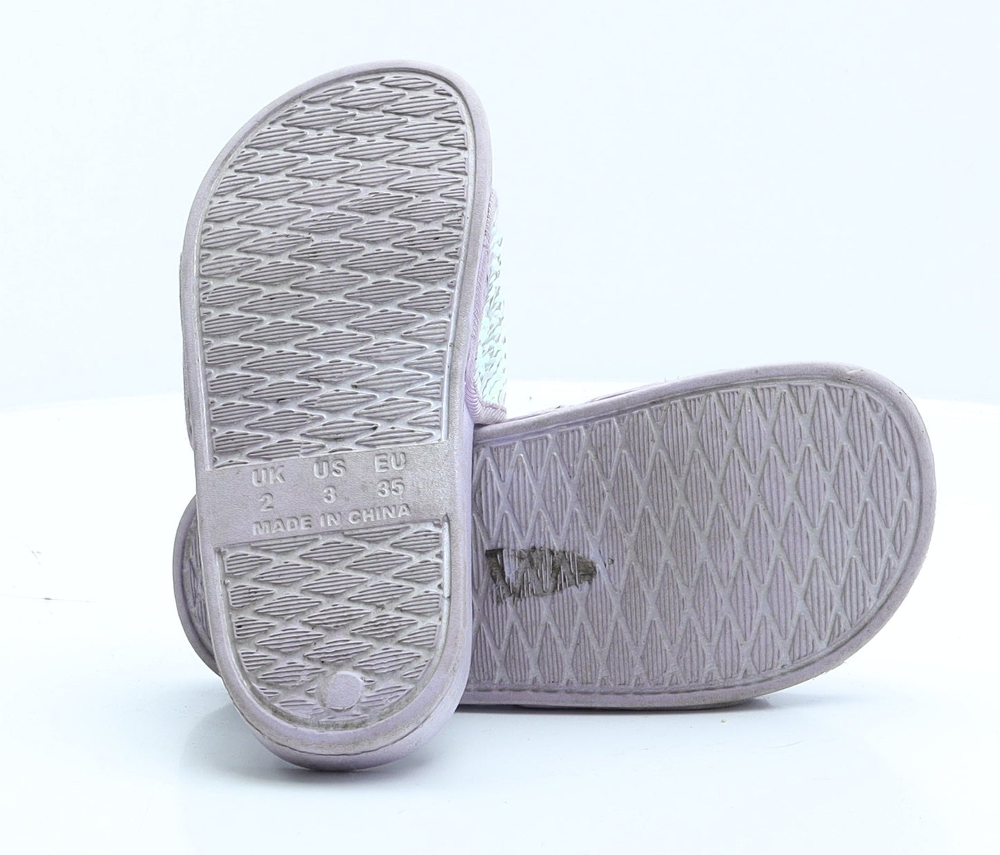 Primark Girls Purple Polyester Flat UK 2 EUR 35