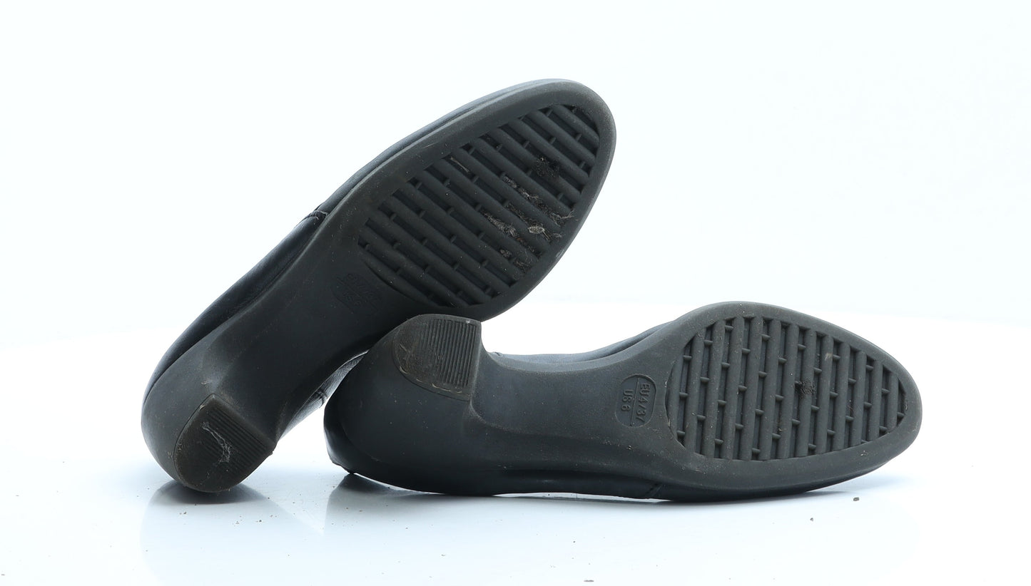 Preworn Womens Black Polyester Court Heel UK 4 EUR 37 US 6