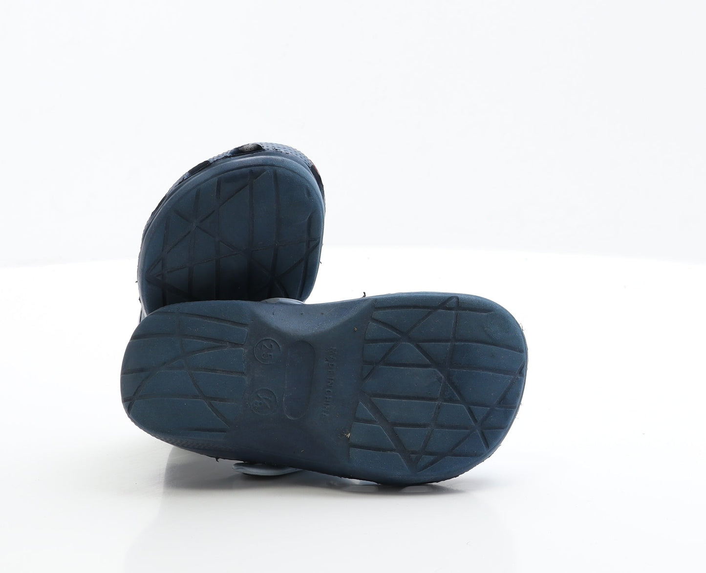 Preworn Boys Blue Rubber Clog Sandal UK 7 EUR 25 - Shark Detail