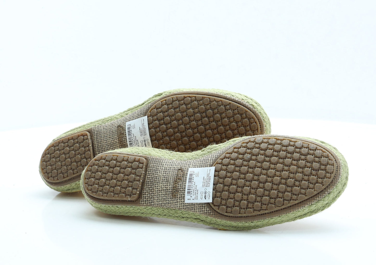 Clarks Womens Yellow Faux Suede Flat UK 6