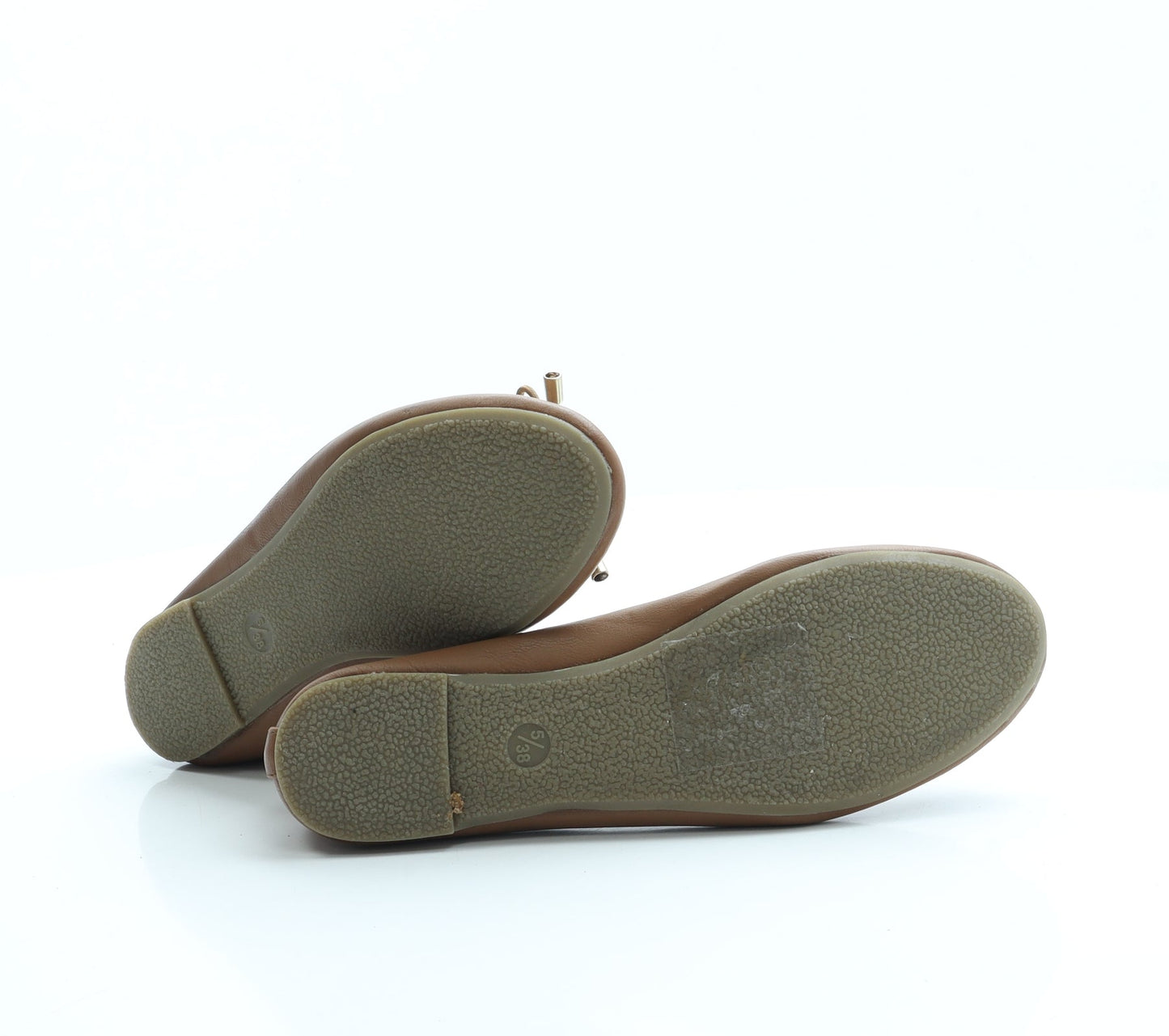 Atmosphere Womens Brown Leather Ballet Flat UK 5 38 US 7