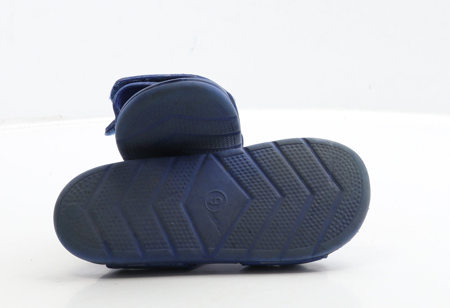 Preworn Boys Blue Geometric Polyester Slingback Sandal UK 9 26
