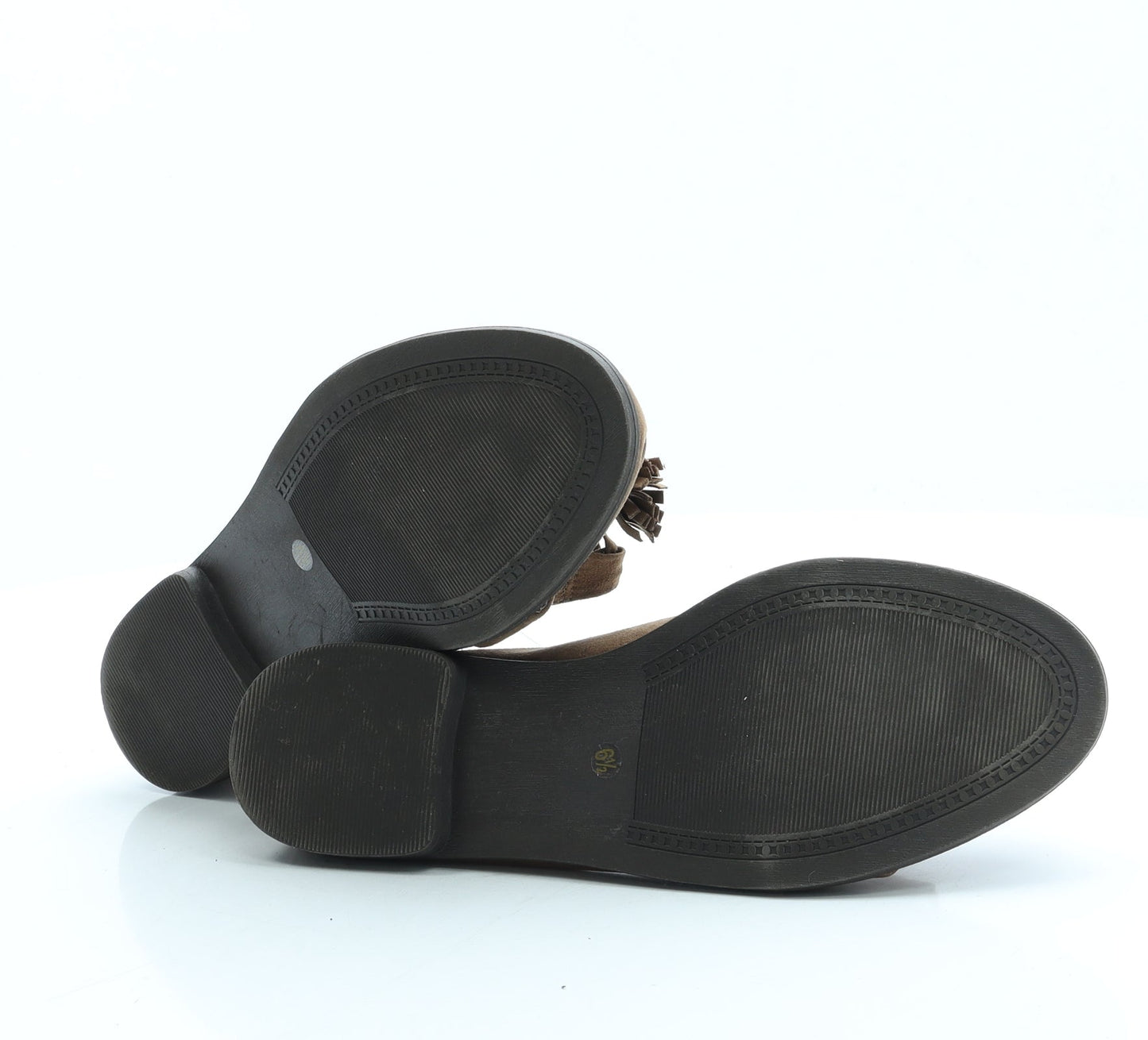 F&F Womens Brown Polyester Loafer Flat UK 6.5