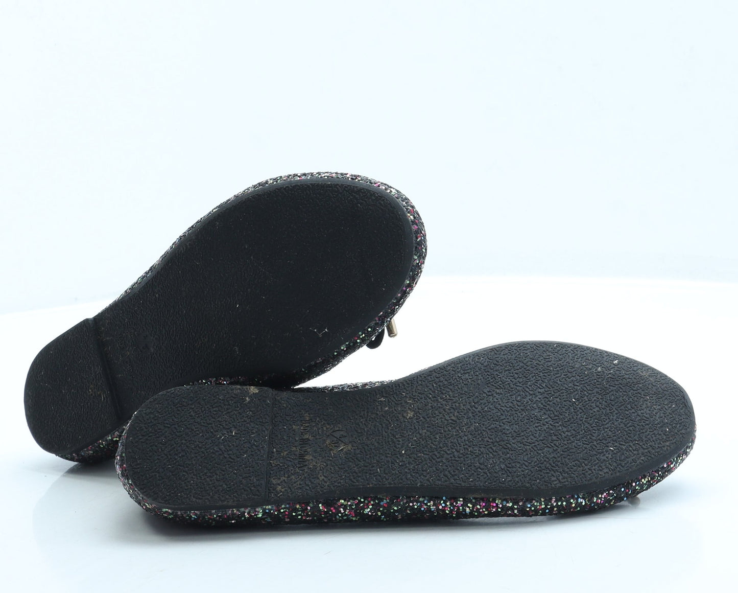 George Womens Black Polyester Ballet Flat UK 4 37