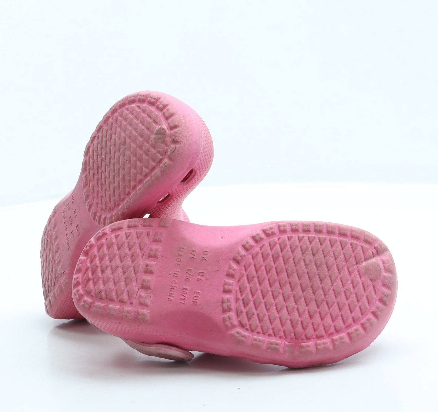 Preworn Girls Pink Rubber Slip On Sandal UK 8 26