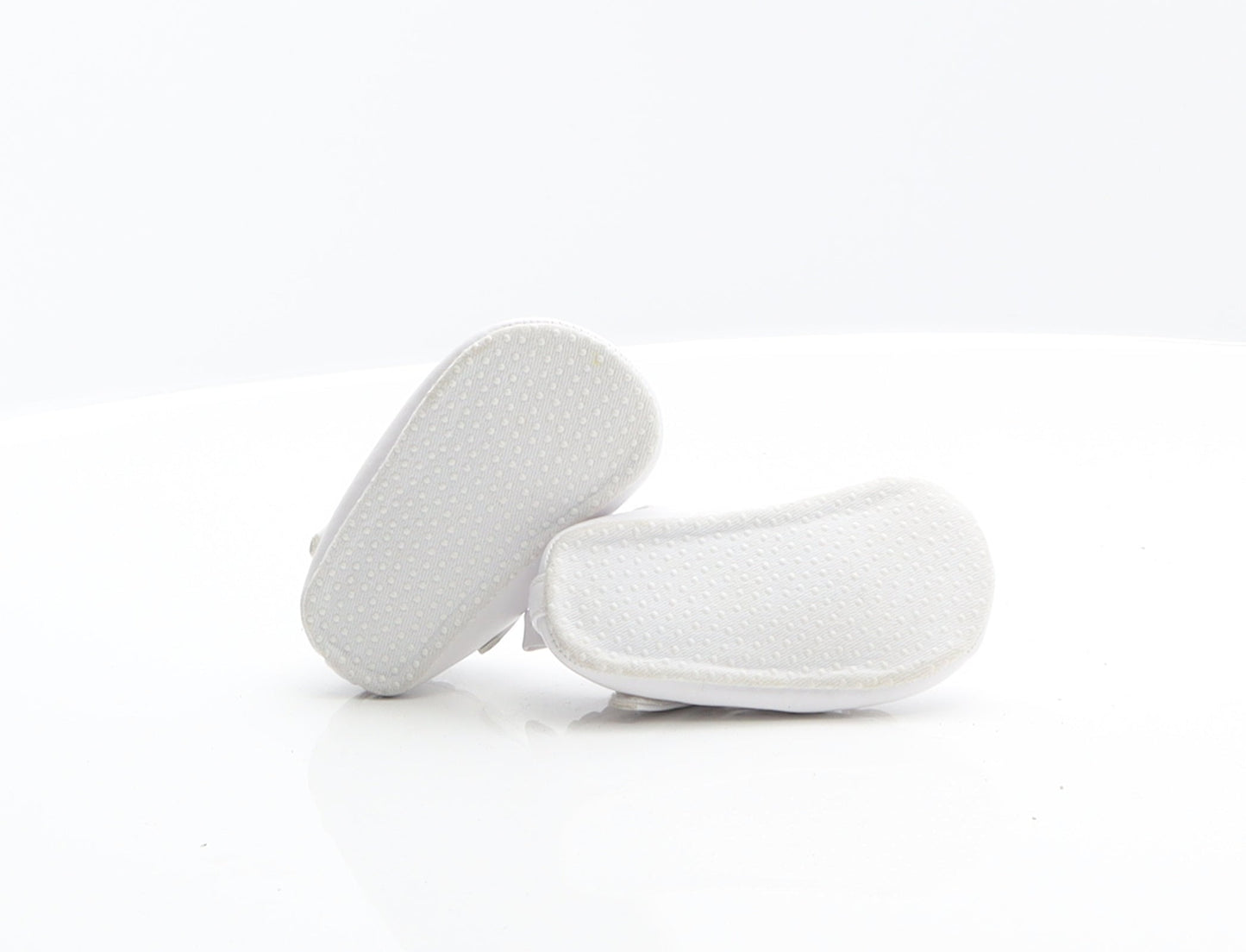 F&F Unisex Baby & Toddler White Polyester Mary Jane Flat UK 0-6 Months