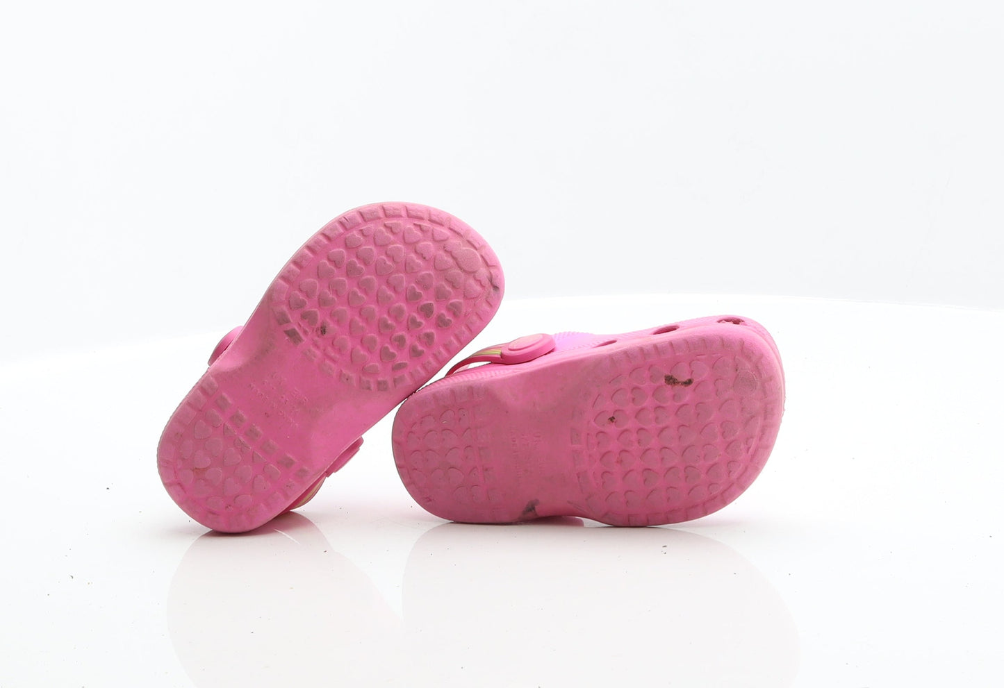 Preworn Girls Pink Rubber Clog Flat UK 6 23