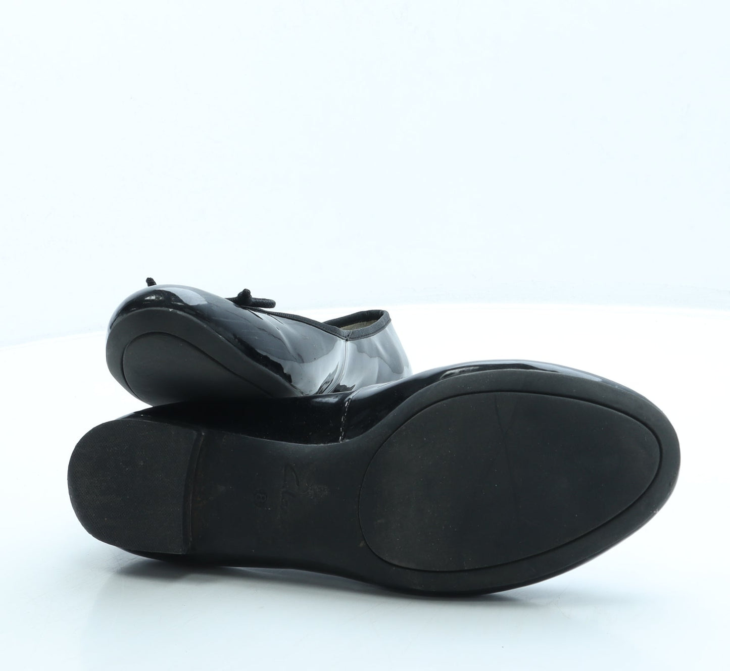 Clarks Womens Black Patent Leather Ballet Flat UK 8