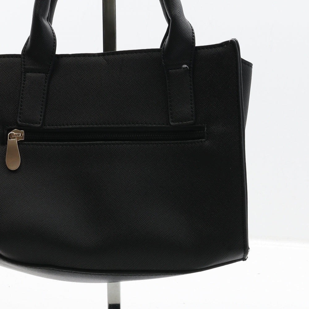 Preworn Womens Black Polyester Top Handle Bag Size Small