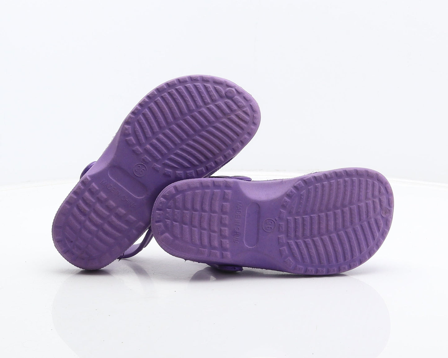Preworn Girls Purple Synthetic Clog Casual UK 3.5 36