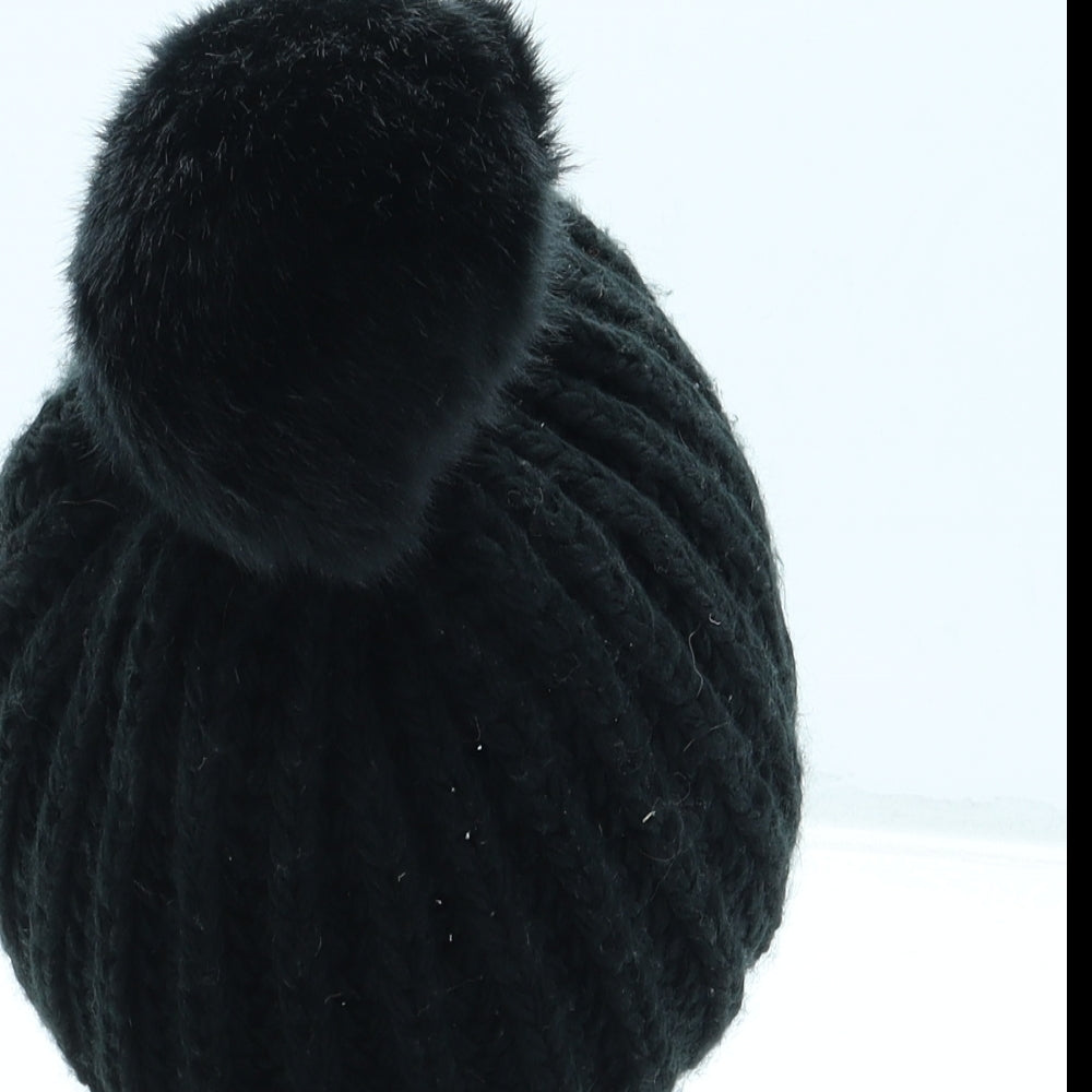 Primark Womens Black Acrylic Bobble Hat One Size