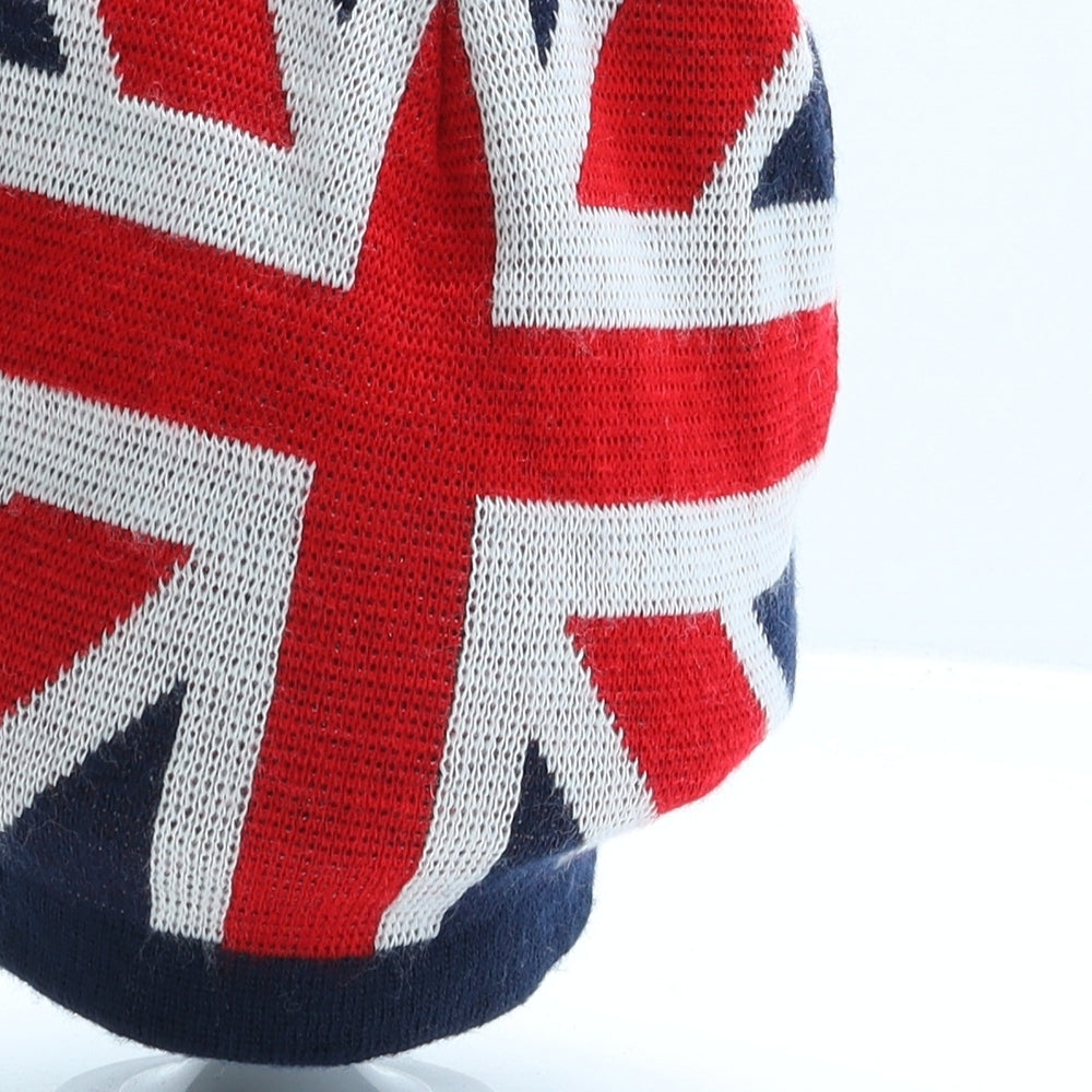 Preworn Boys Multicoloured Geometric Acrylic Beanie One Size - Union Jack