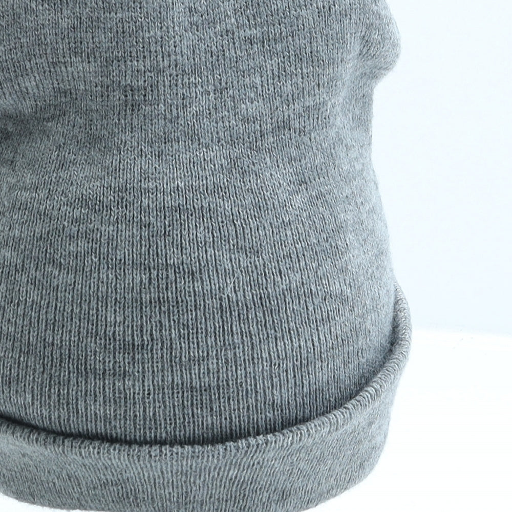 Preworn Womens Grey Acrylic Beanie One Size - New York
