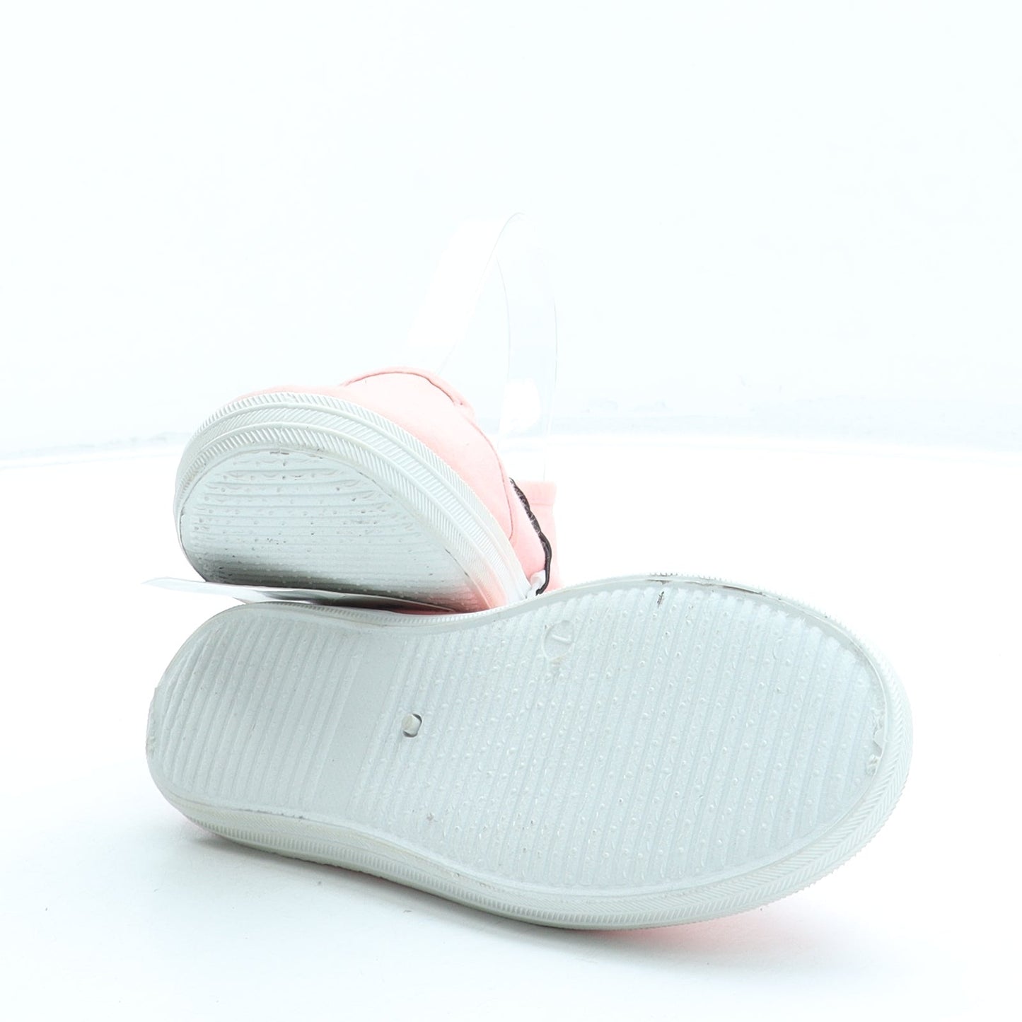 Pep&Co Girls Pink Fabric Slip On Flat UK 1