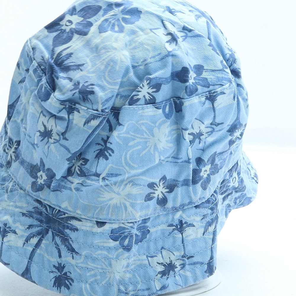 Preworn Boys Blue Floral Cotton Bucket Hat One Size