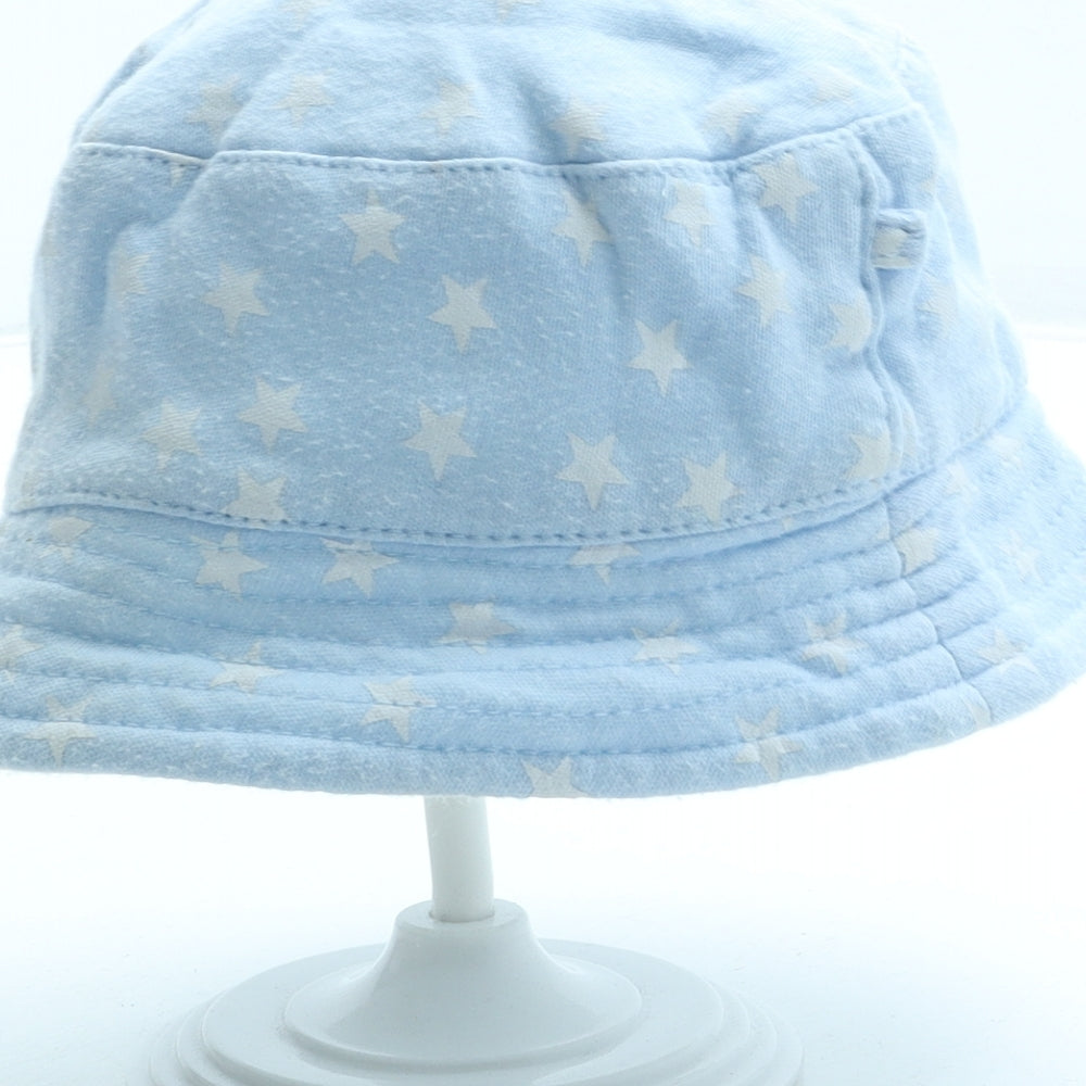 George Boys Blue Geometric 100% Cotton Bucket Hat Size S - Stars My Little Bear