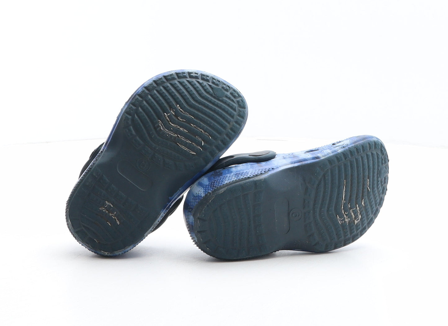 Preworn Boys Blue Tie Dye Synthetic Clog Casual UK 6
