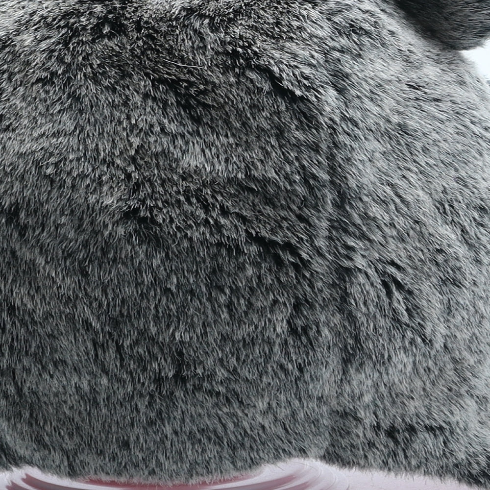 George Girls Grey Acrylic Trapper Hat One Size - Faux Fur