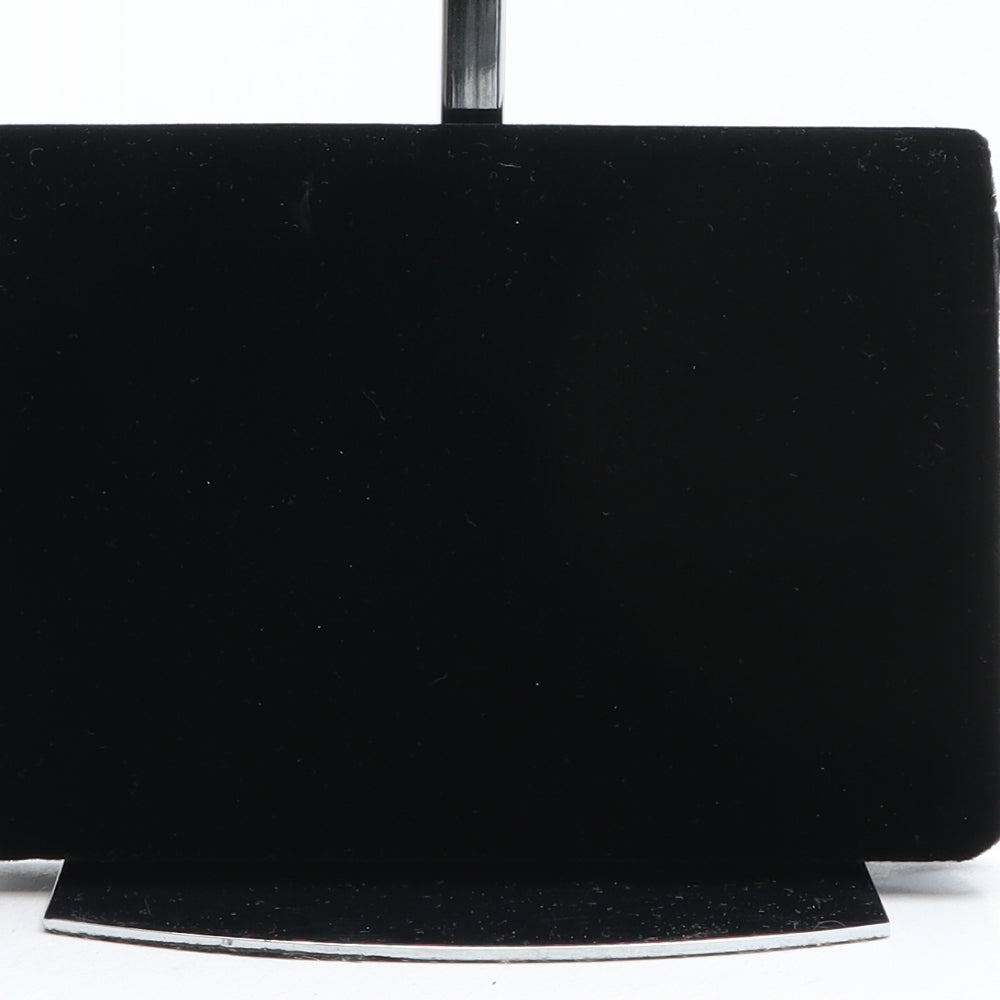 Preworn Womens Black Solid Polyester Clutch Size Small - Flower Detail, Rose Detail, Detachable detail
