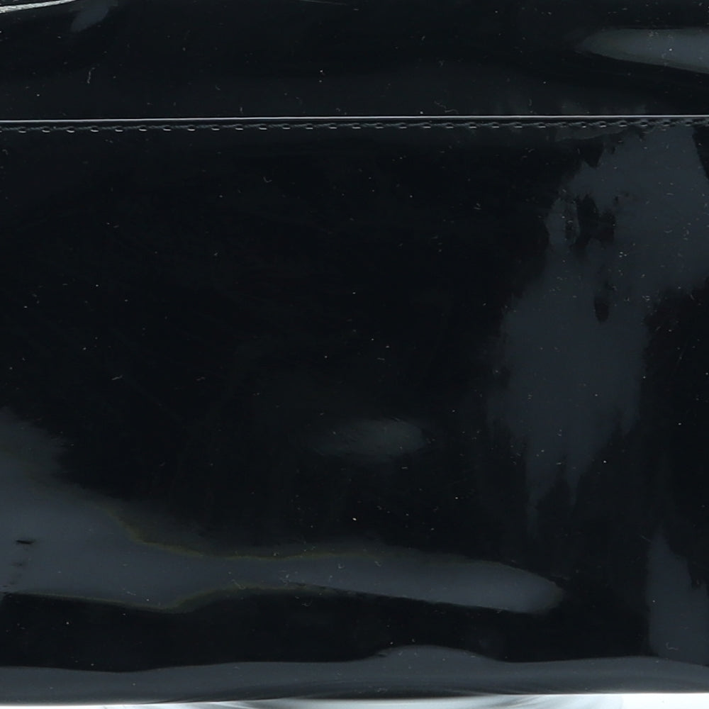 F&F Womens Black Polyurethane Clutch Size Small - Bag depth 2cm