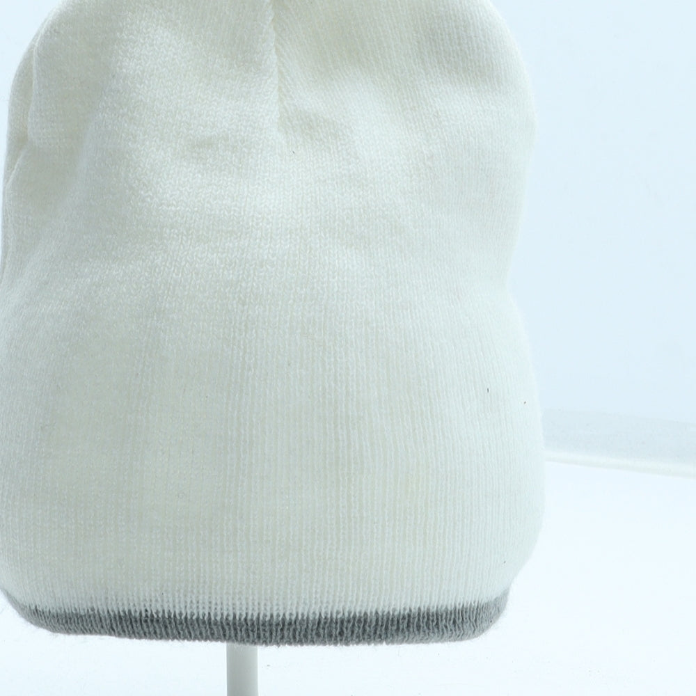 Preworn Boys White Acrylic Beanie One Size
