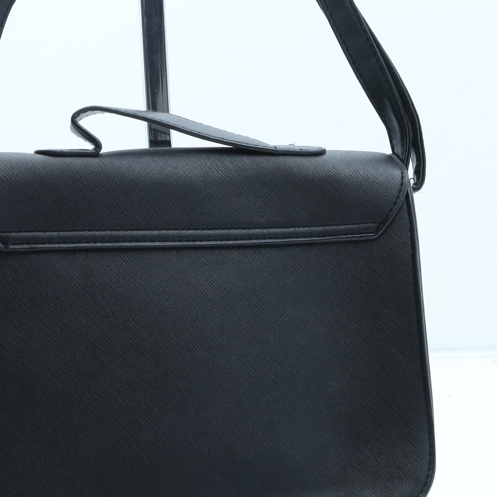 Atmosphere Womens Black Polyurethane Crossbody Size Small