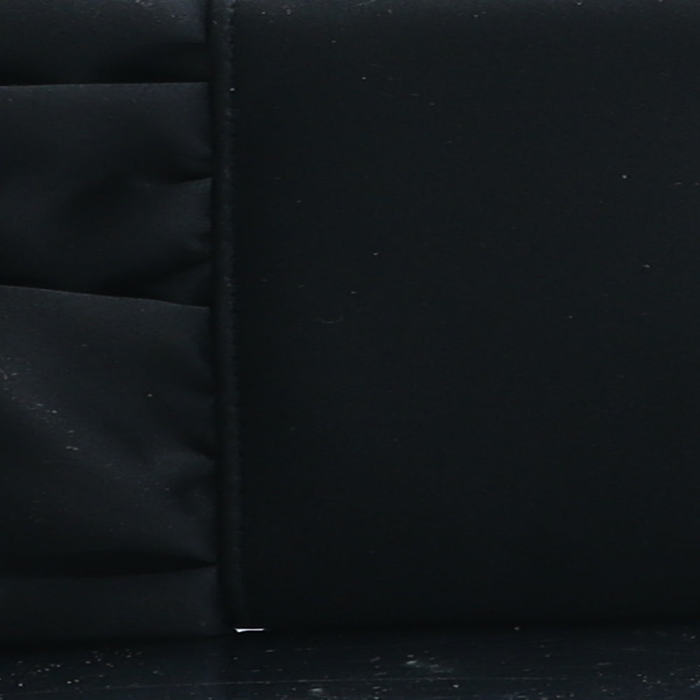 Preworn Womens Black Polyurethane Clutch Size Small - Flower Detail