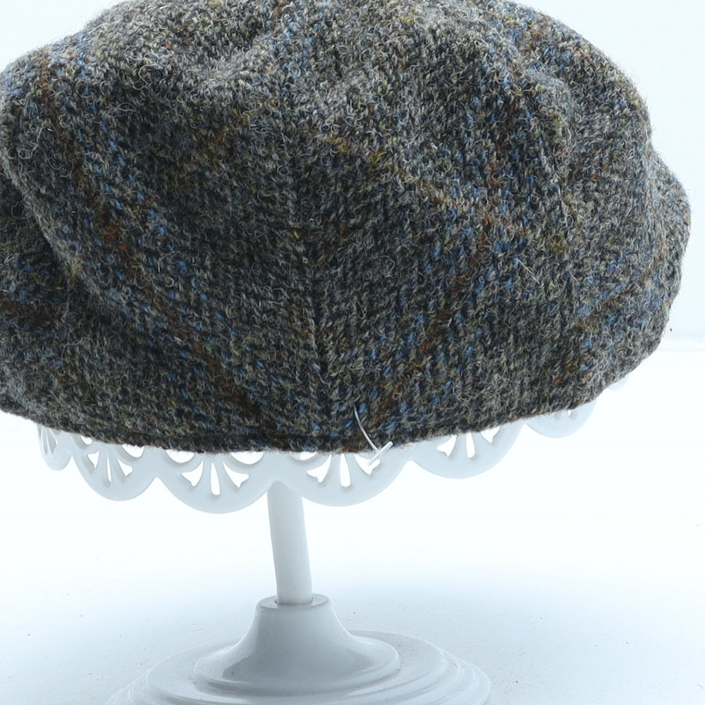 Hawkins Mens Green Herringbone Wool Flat Cap One Size