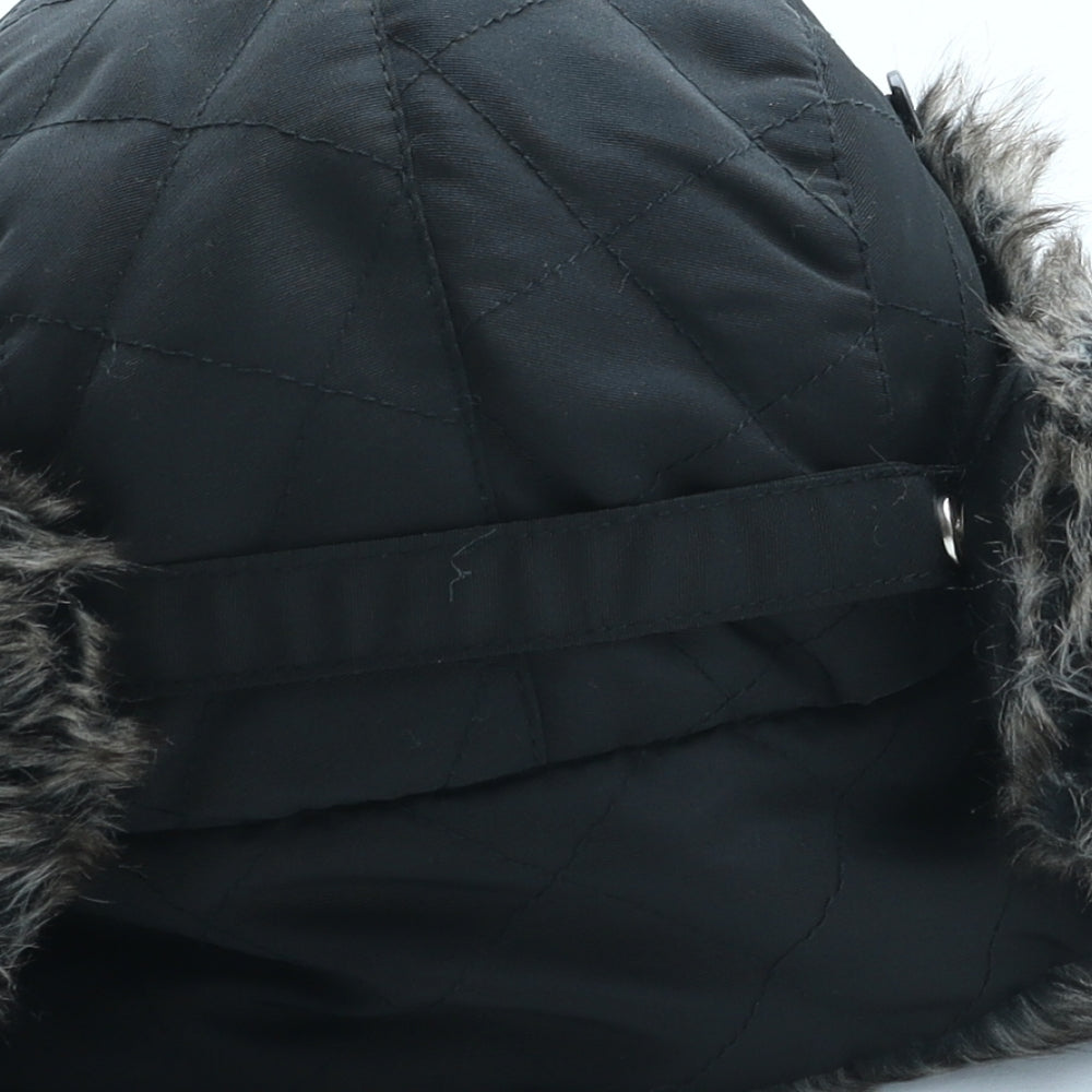 George Womens Black Nylon Winter Hat Size S