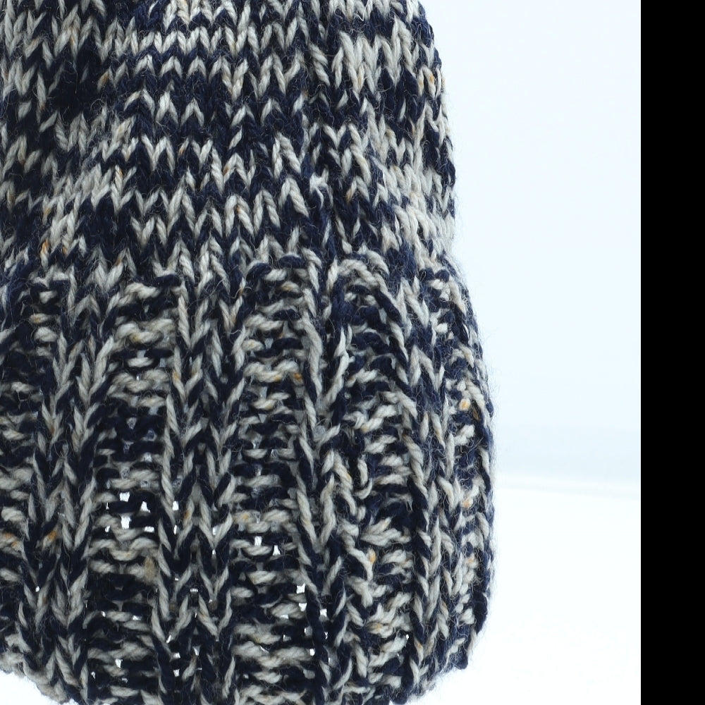 Preworn Boys Blue Acrylic Winter Hat One Size - Bobble Hat