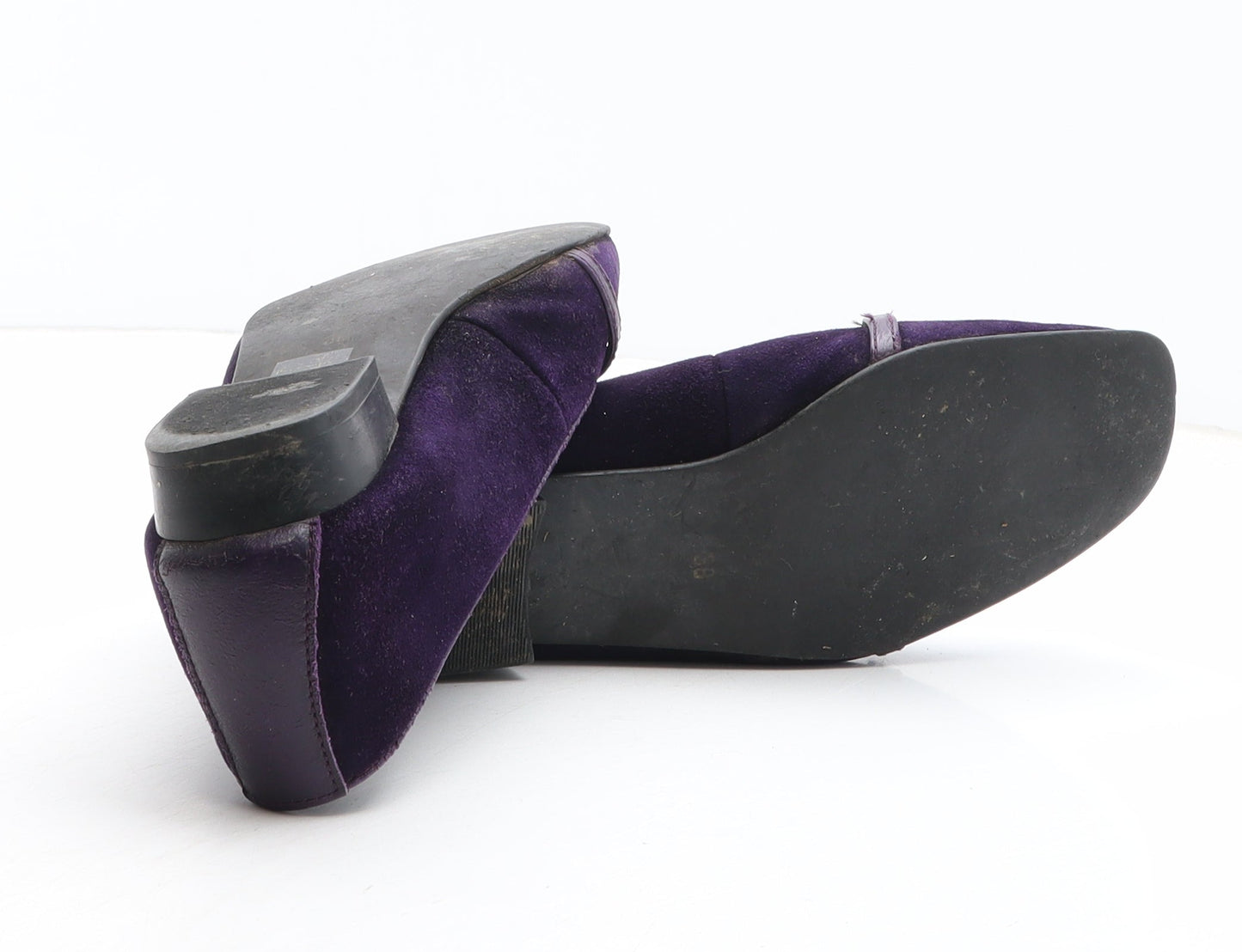 Preworn Womens Purple Suede Slip On Casual UK