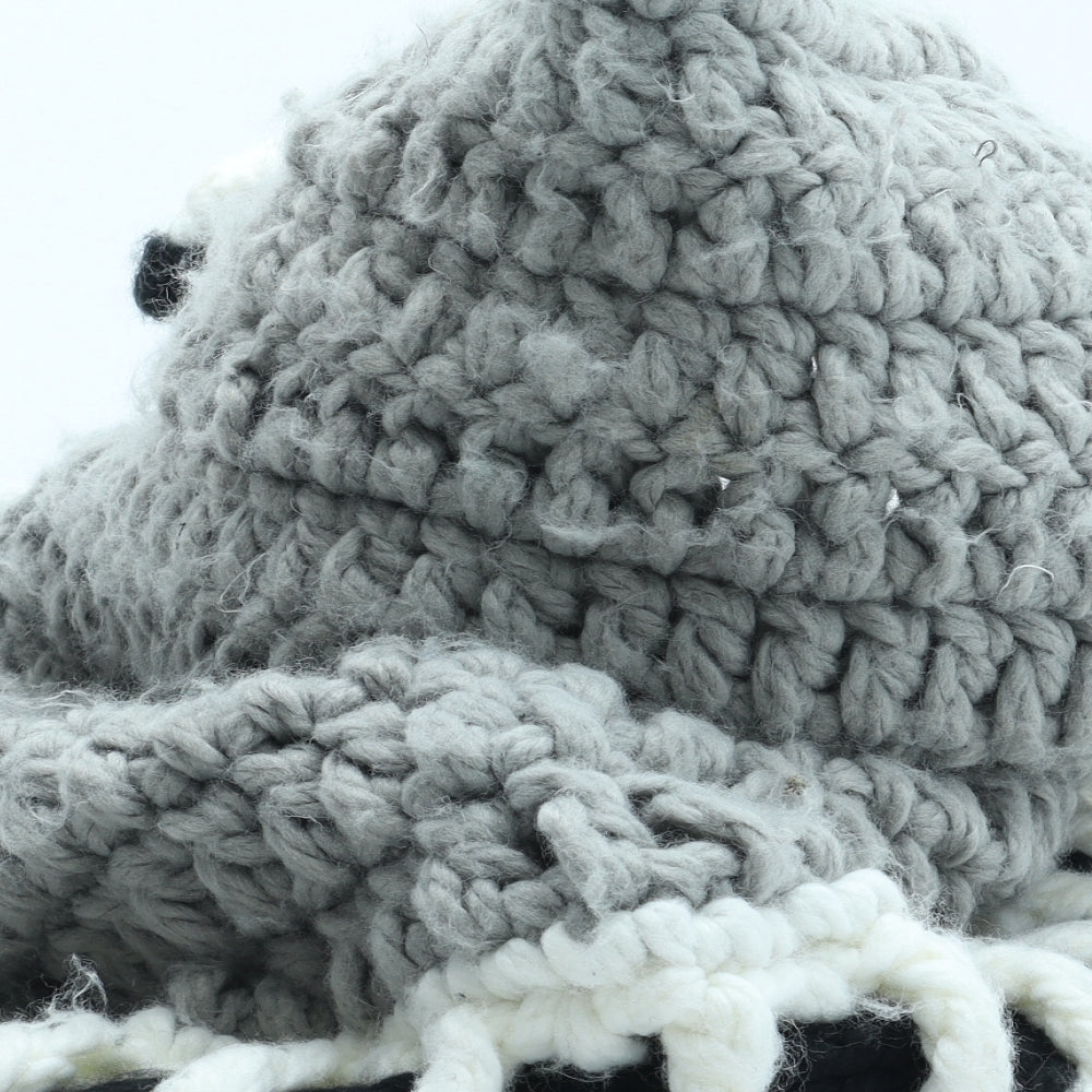 Preworn Womens Grey Acrylic Winter Hat One Size