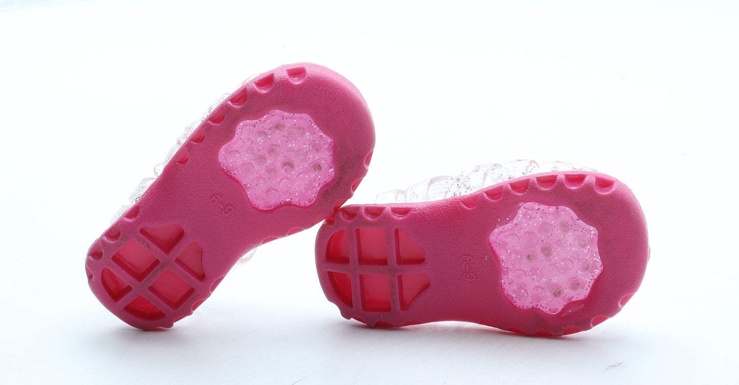Preworn Girls Pink Rubber Fisherman Sandal UK 6.5 24 - Size 6-9 months