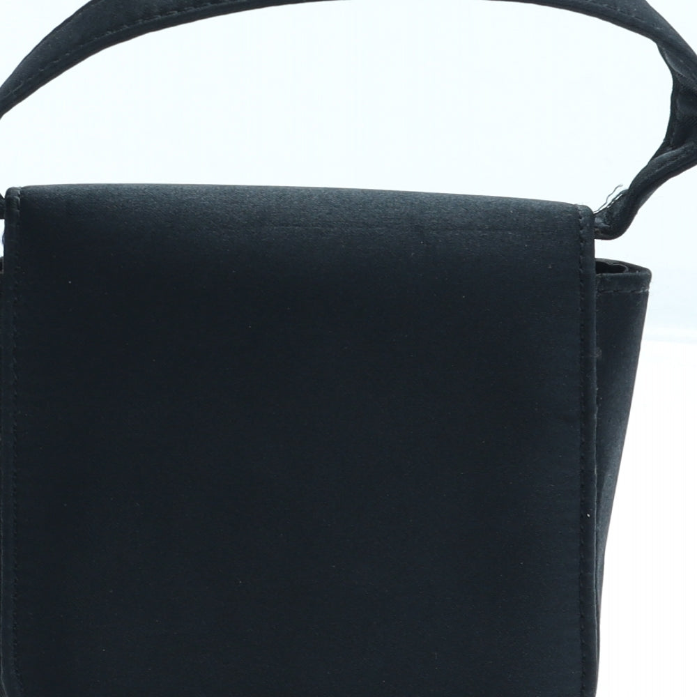 Preworn Girls Black Polyester Top Handle Bag Size Small Magnetic