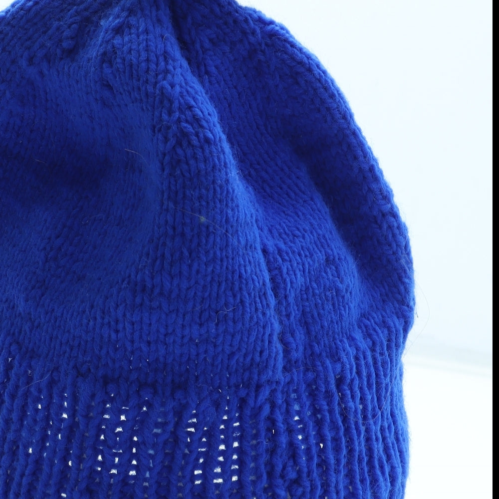 Preworn Boys Blue Acrylic Bobble Hat One Size