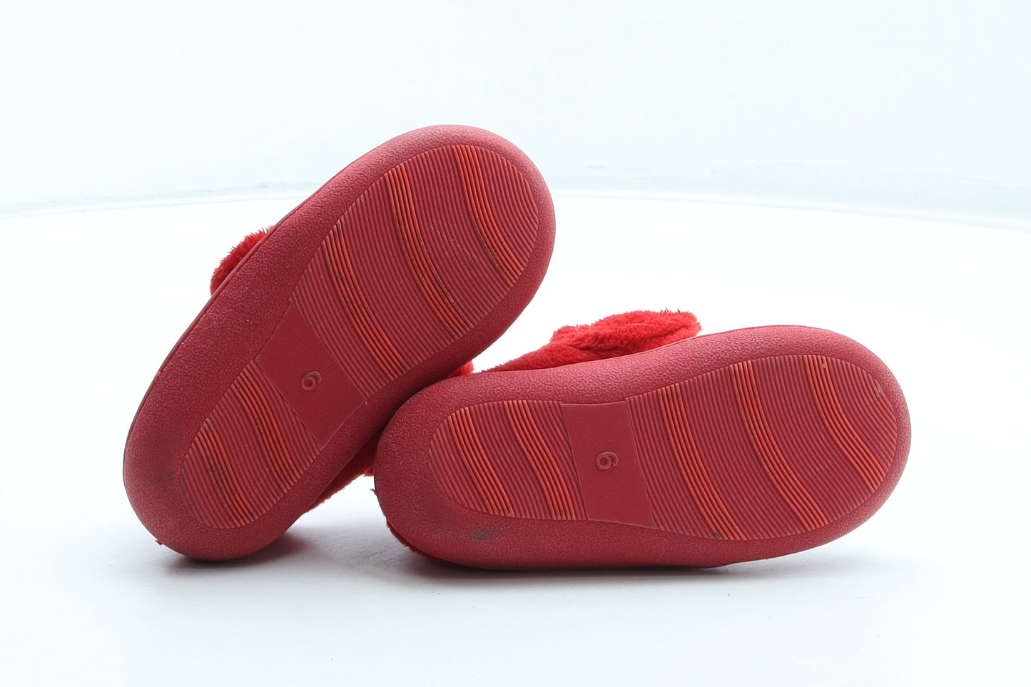 Preworn Boys Red Polyester Bootie Slipper UK 6 23 - Father Christmas