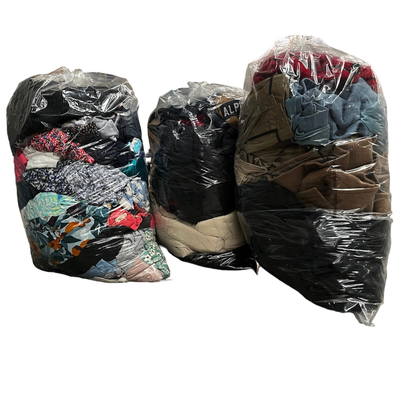 Recycling Centre 10 Kilo Clothing Bundle Mixture Job Lot 20 Hangers icnluded