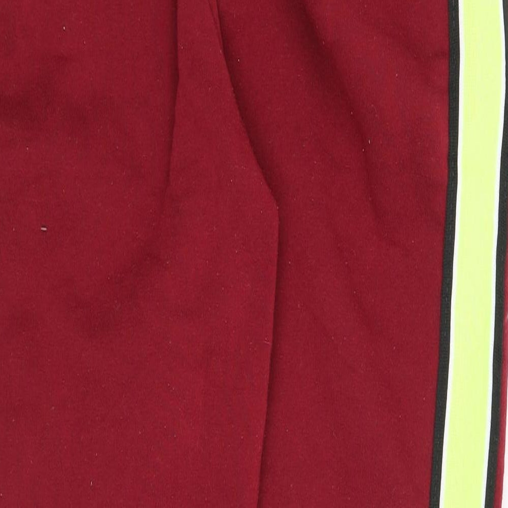Preworn Womens Red Striped Sweatpants Trousers Size L L25 in