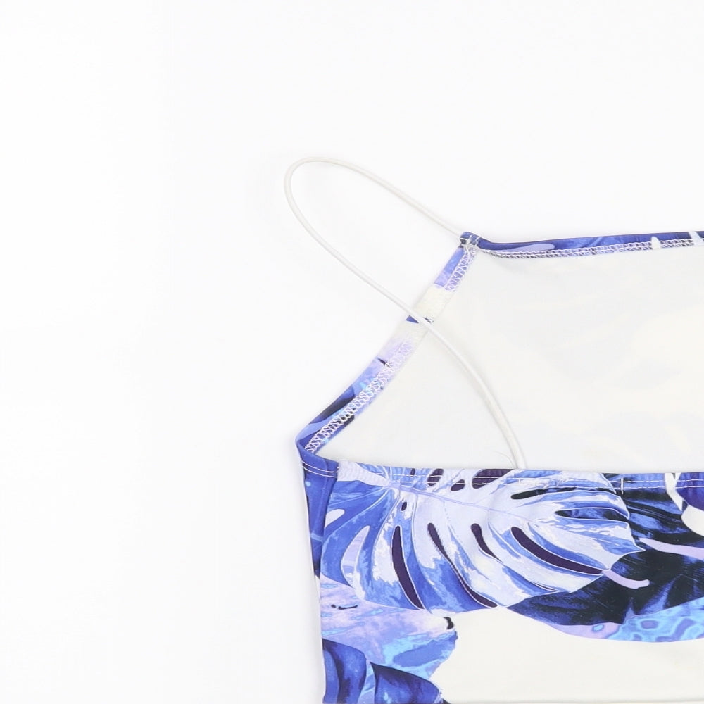 Missguided Womens White Floral Basic Blouse Size 6