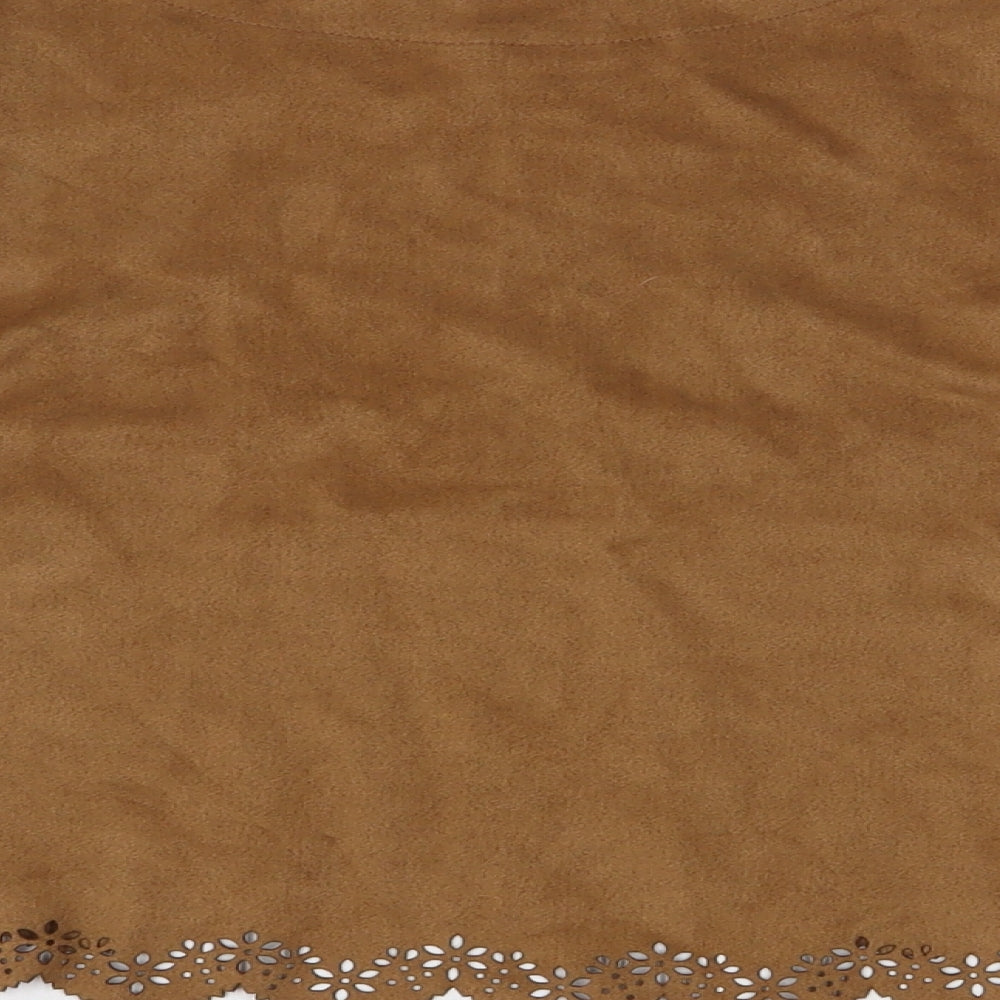 Matalan Girls Brown Jacket Size 4 Years - Suede Effect