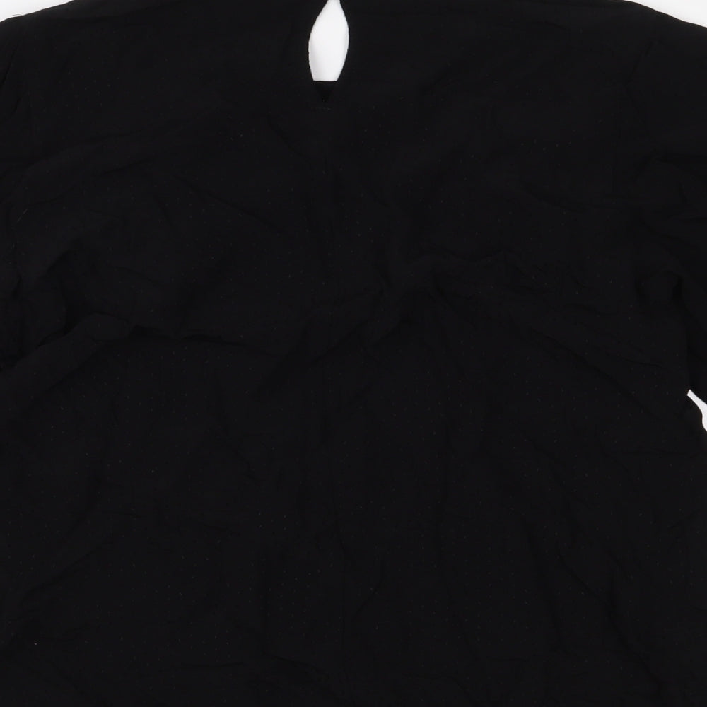 H&M Womens Black Basic Blouse Size 10