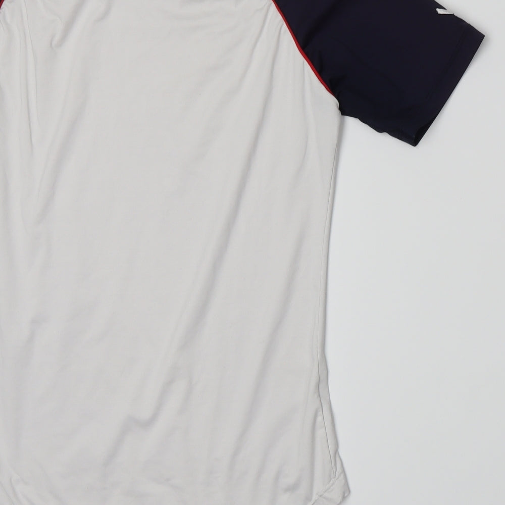 Casual Team Apparel Mens White Basic T-Shirt Size M