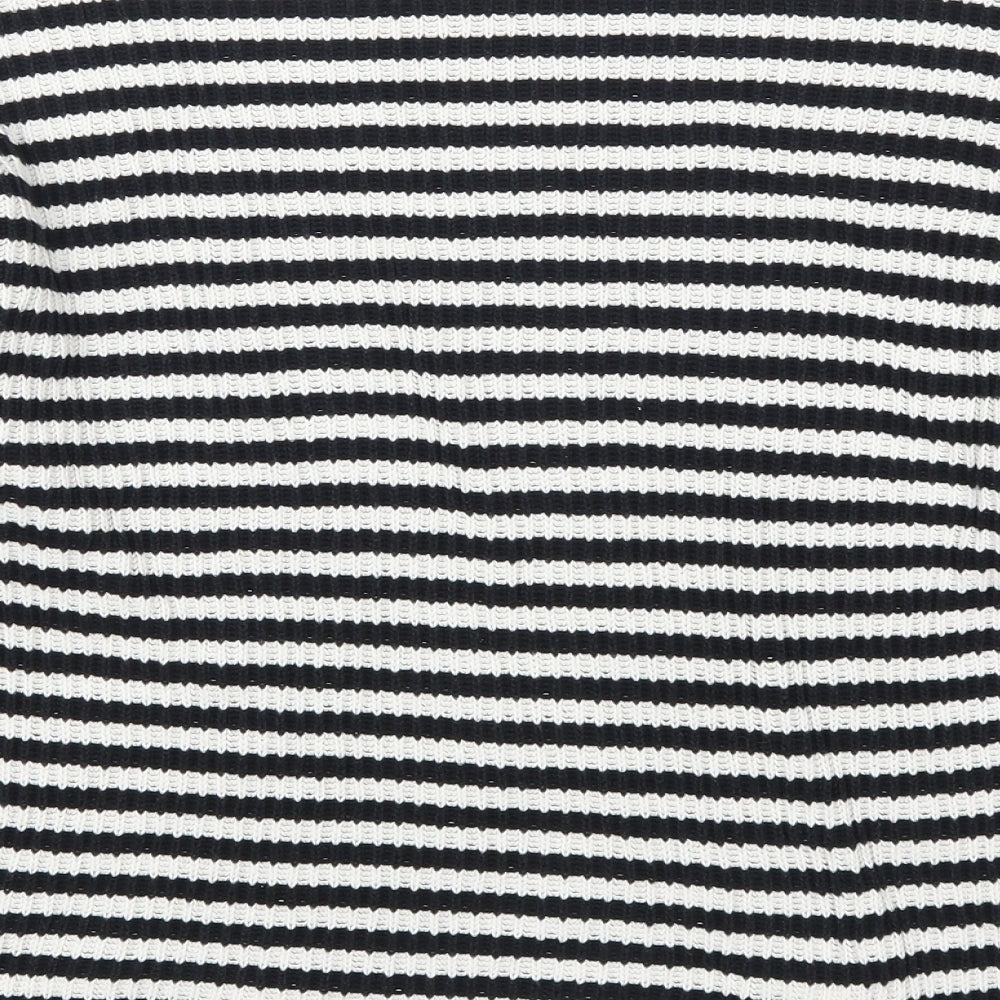 Noisy may Womens Black Striped Pullover Jumper Size XS
