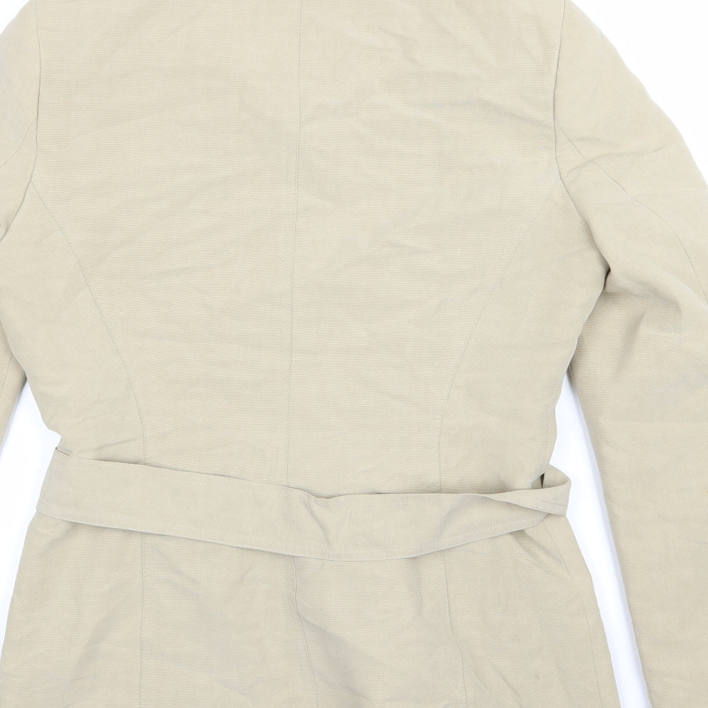 Wallis Womens Beige Overcoat Coat Size 10