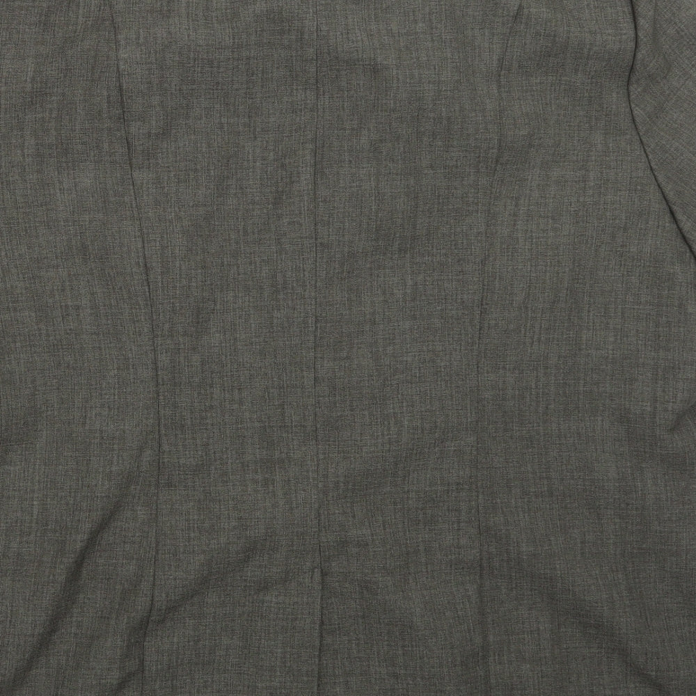 essence Womens Grey Basic Button-Up Size 20