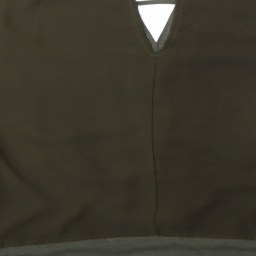Voulez-Vous Womens Green Basic Blouse Size M