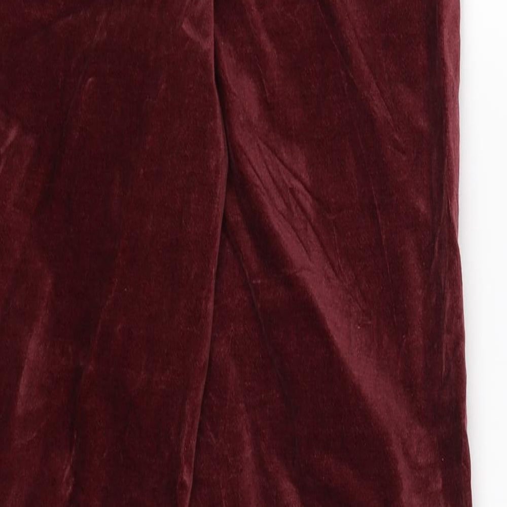 Marks and Spencer Womens Purple Trousers Size 8 L25 in