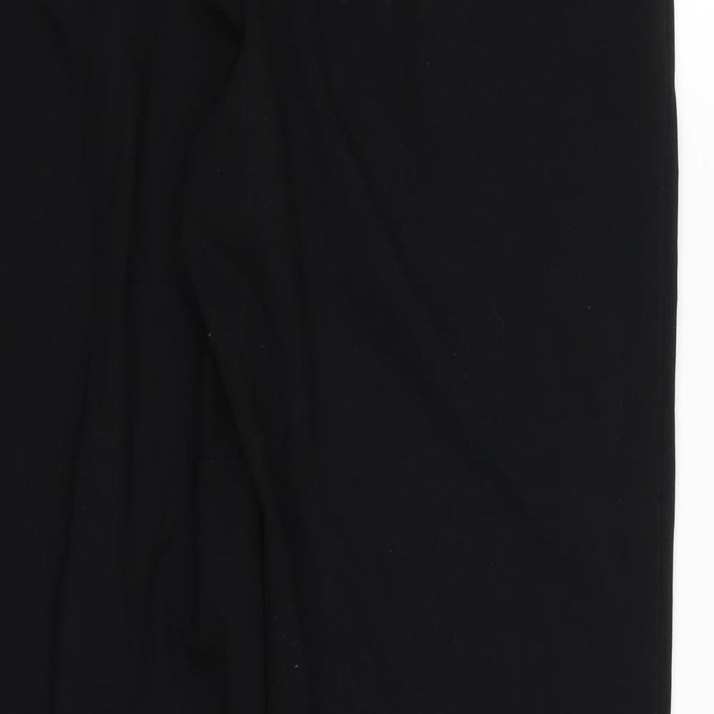 Marks and Spencer Womens Black Rayon Trousers Size 14 L30 in