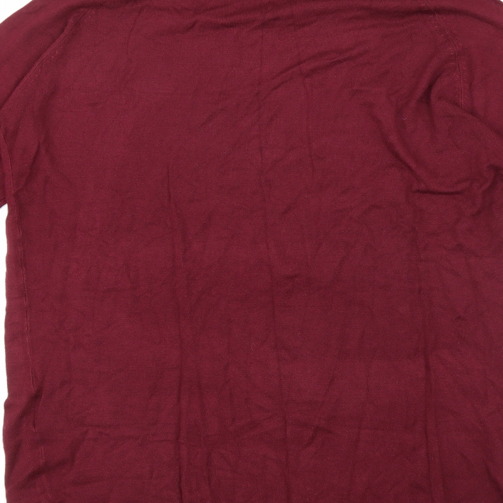 Only Mens Purple Knit Pullover Jumper Size M